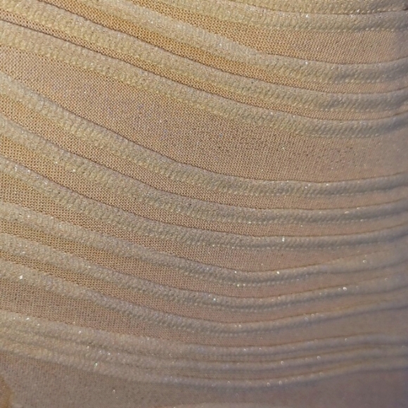 NWT KM Collections Milla Bell Size 6 Tan Formal Dress Evening w/Jacket, bejewel - Picture 5 of 7